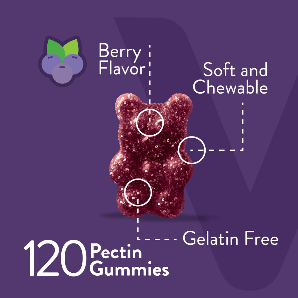 Two gummies serving illustrating 10 mg melatonin per serving.