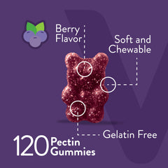 Two gummies serving illustrating 10 mg melatonin per serving.
