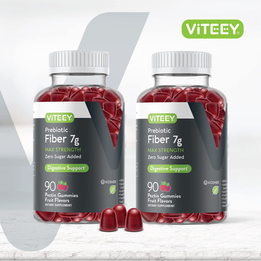 VITEEY gummies fruit flavor suggests a tasty bite while boosting daily fiber intake.