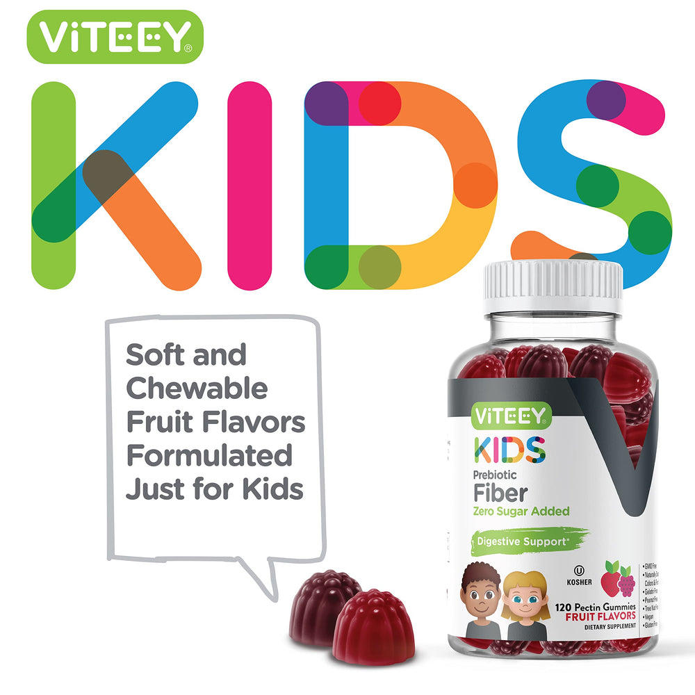 Pouring Viteey gummies from the bottle for easy daily use by kids.