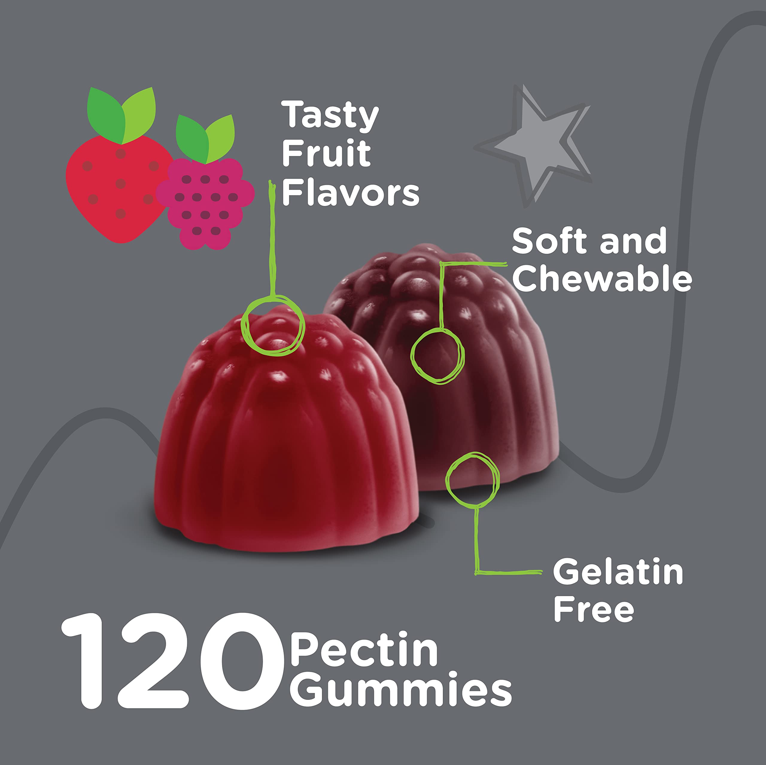 Two gummies serving size supports gentle regularity and simple dosing for children.