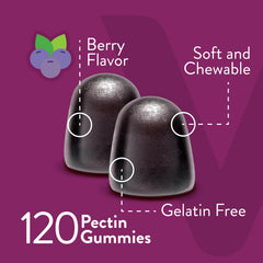 Viteey Prenatal Gummies vegetarian closeup demonstrates gelatin-free, plant-based nutrients.