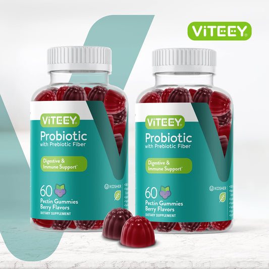 Viteey Probiotic Gummies berry flavor for easy daily wellness on the go.