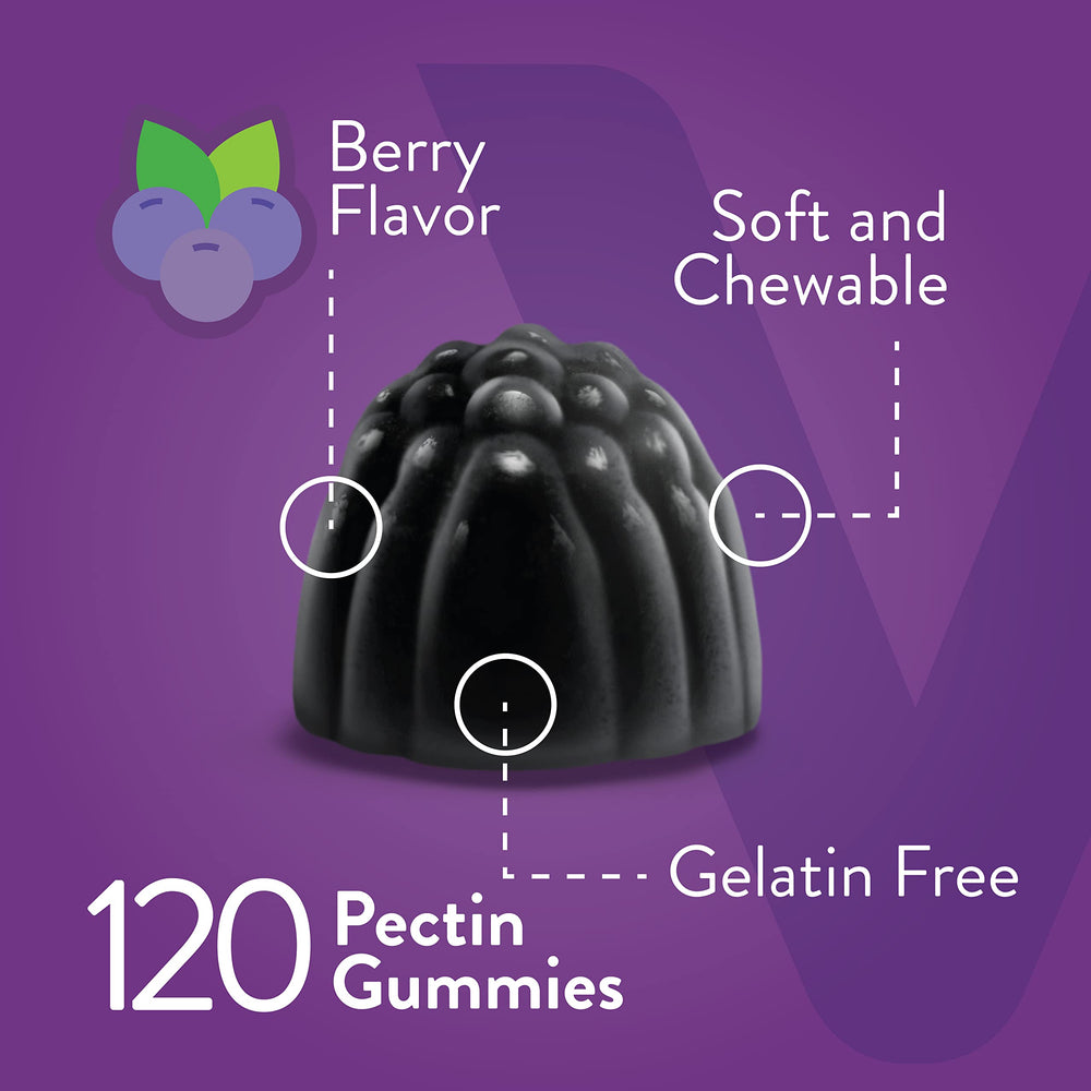 Viteey Sambucus Gummies closeup highlights berry flavor and natural ingredients