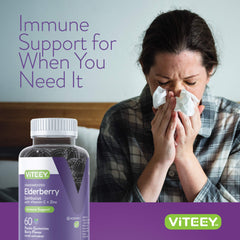 Viteey Sambucus Gummies being taken as part of a daily routine for wellness