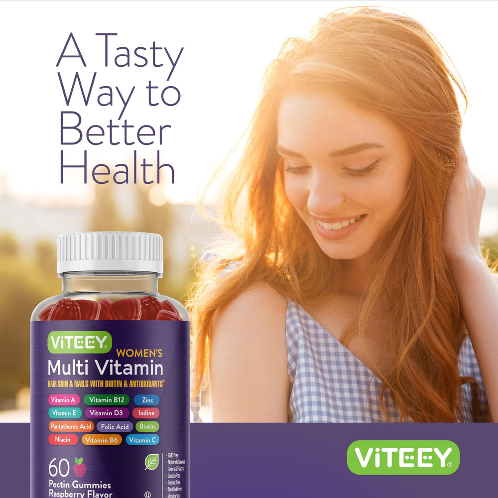 Two gummies serving demonstrates easy daily routine with Viteey.
