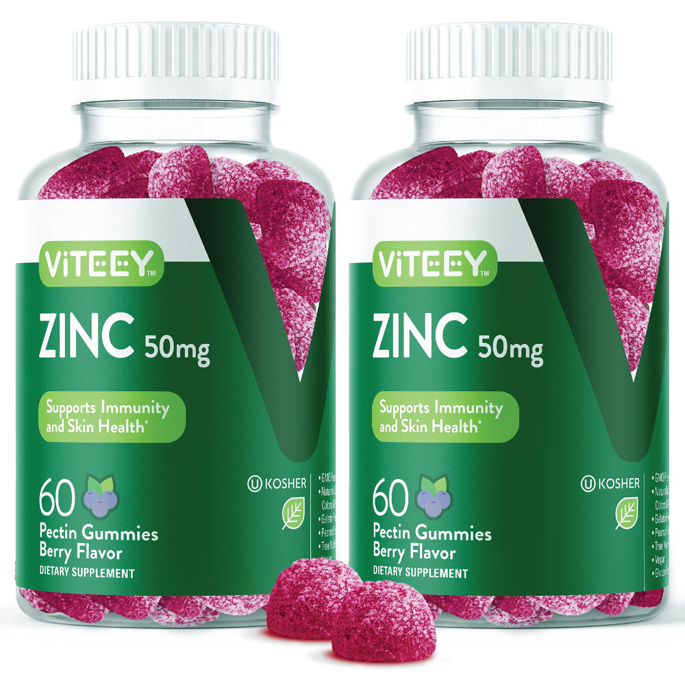 Viteey Zinc Gummies bottle 120-count for daily wellness.
