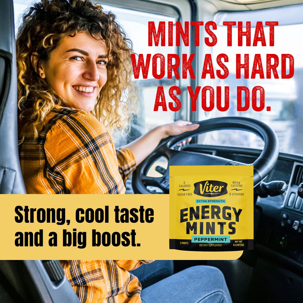 Viter Energy fast absorption mint delivers rapid alertness