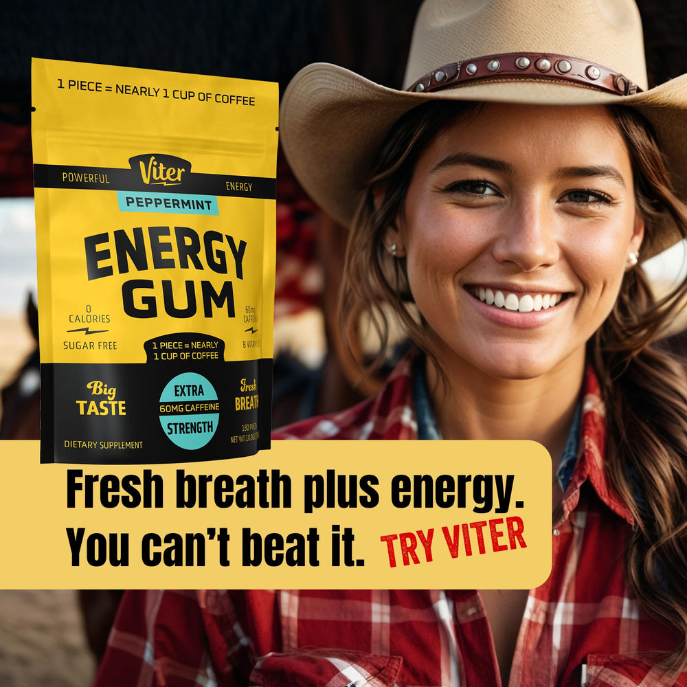 Viter Energy gum delivers clean energy without jitters or crashes.