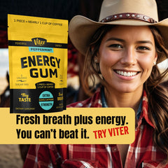 Viter Energy gum delivers clean energy without jitters or crashes.