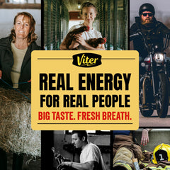 Viter Energy vegan and gluten-free pack in clean packaging.