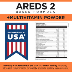 Viteyes AREDS 2 powder dissolving in a glass of water