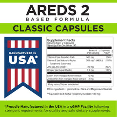 Viteyes AREDS2 bottle with dosage guidance panel for routines