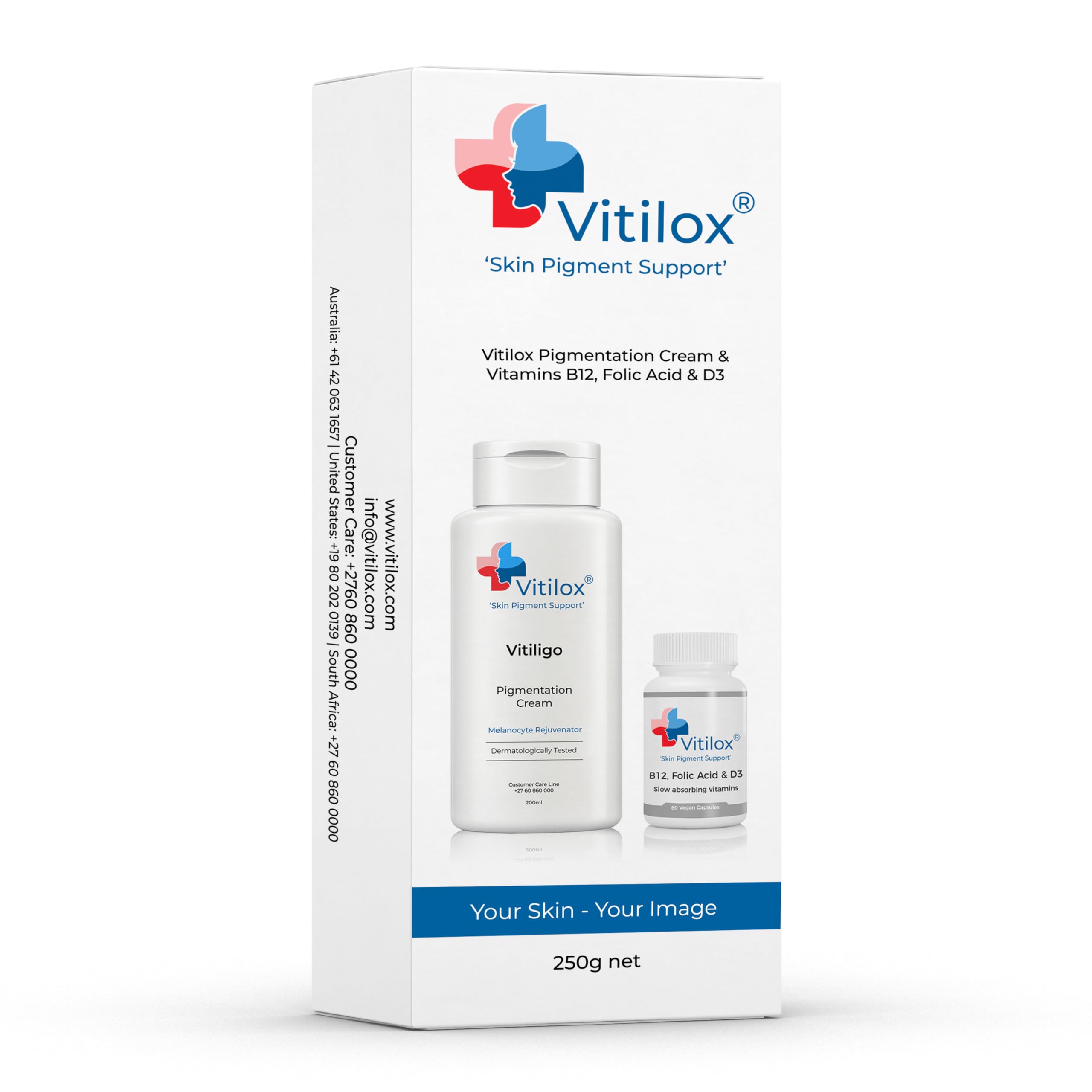 Vitilox Pigmentation Cream ingredients list highlights natural components.