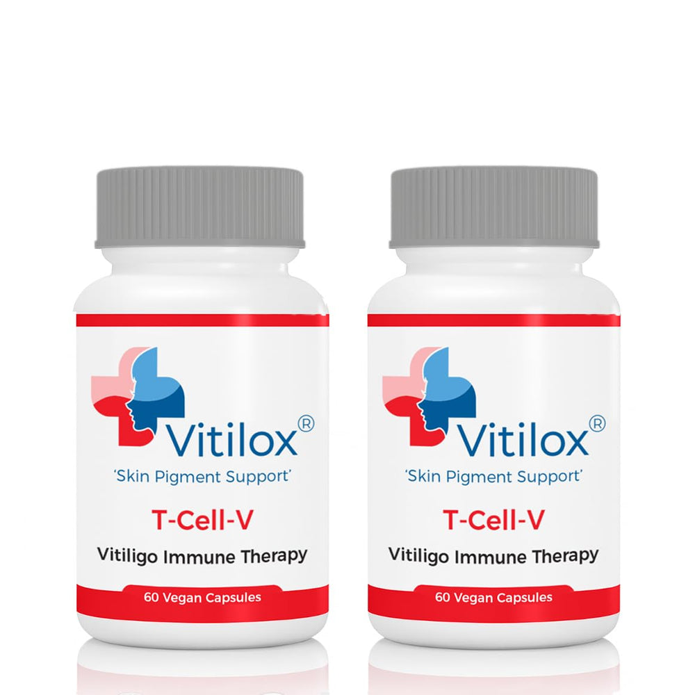 Vitilox T-Cell-V capsules bottle close-up highlighting packaging for immune support