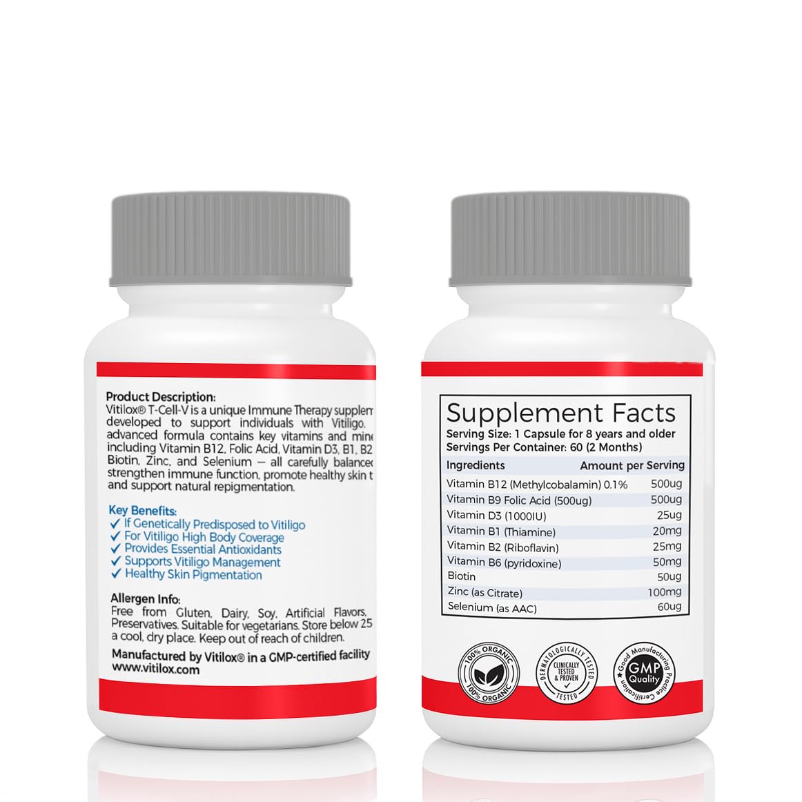Vitilox T-Cell-V capsules in a clear box for ongoing maintenance