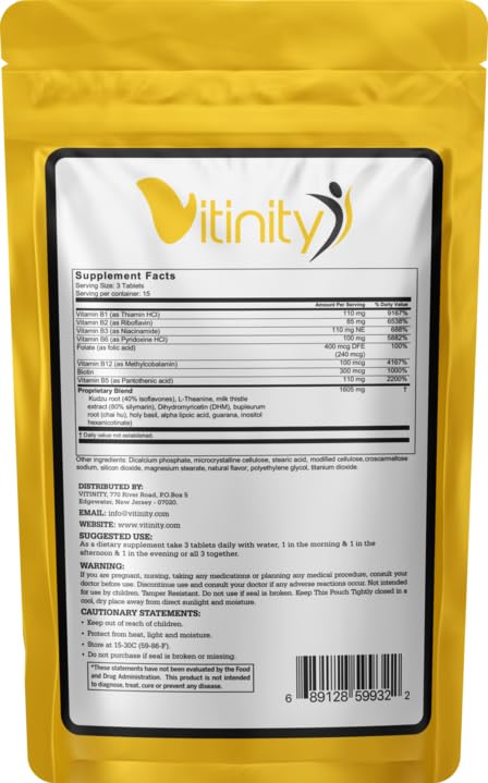 VITINITY capsules on display highlighting 15+ ingredients for vitality.