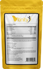 VITINITY capsules on display highlighting 15+ ingredients for vitality.
