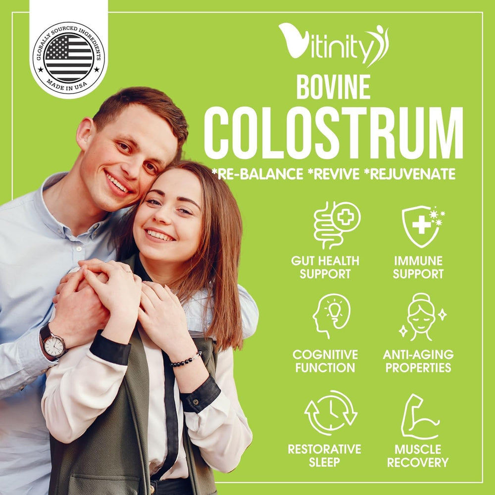 VITINITY unflavored colostrum capsules for everyday wellness
