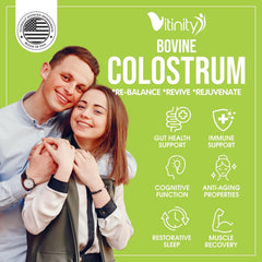VITINITY unflavored colostrum capsules for everyday wellness