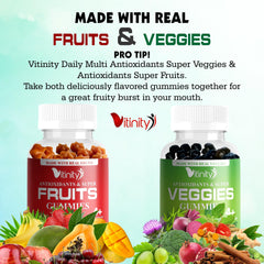 Vitinity vegetable gummies texture reveals chewy, enjoyable consistency.