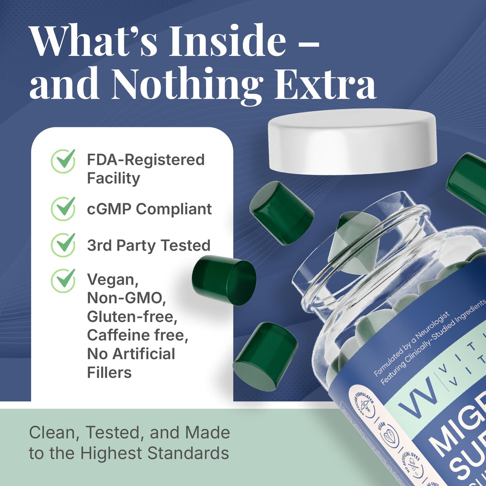 Vegan, gluten-free formula suitable for daily use without caffeine or preservatives