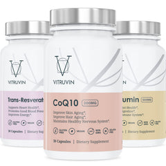 Vitruvin Beauty + Comfort Pack bottle front showing vegan formulation for skin and joints.