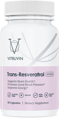 VITRUVIN Trans-Resveratrol packaging box visible with label details
