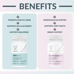 VITRUVIN vegan and non-GMO, gluten-free symbols emphasize clean ingredients.