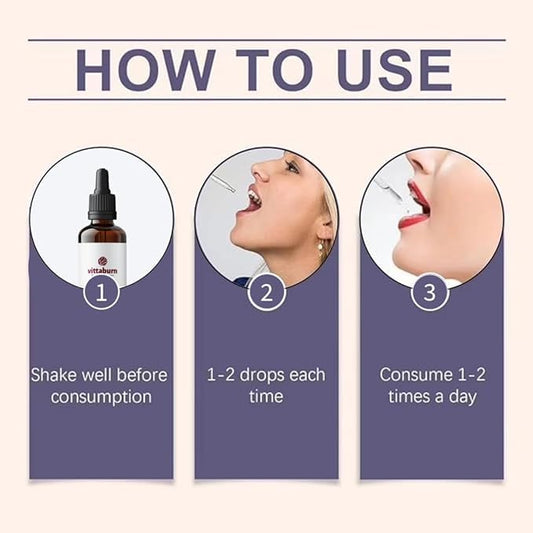 Vittaburn weight-loss drops under-tongue use facilitates easy daily intake