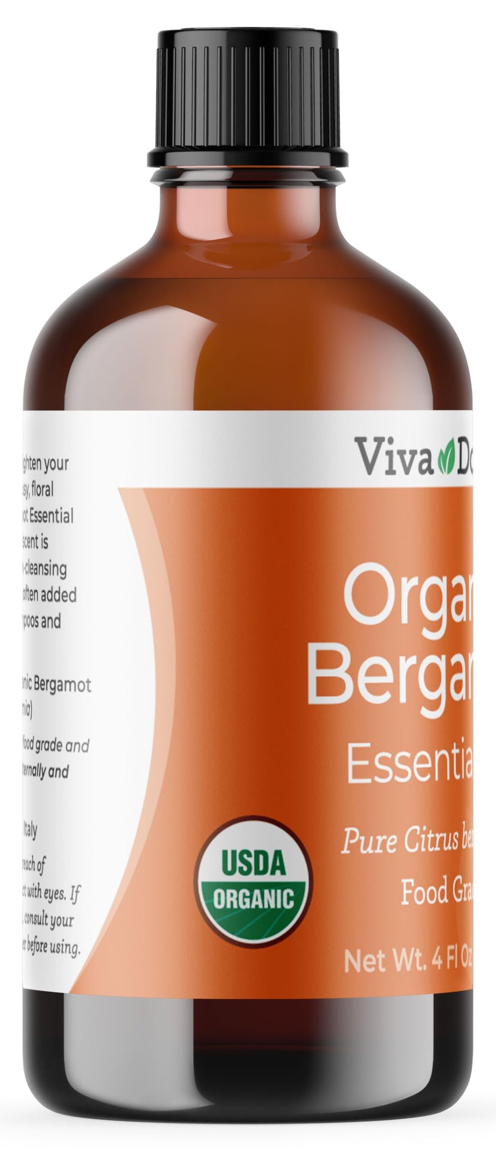 Viva Doria Bergamot oil with dropper for precise diffusion and blends.