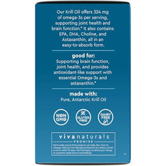 Viva Naturals krill oil bottle angled for lifestyle use