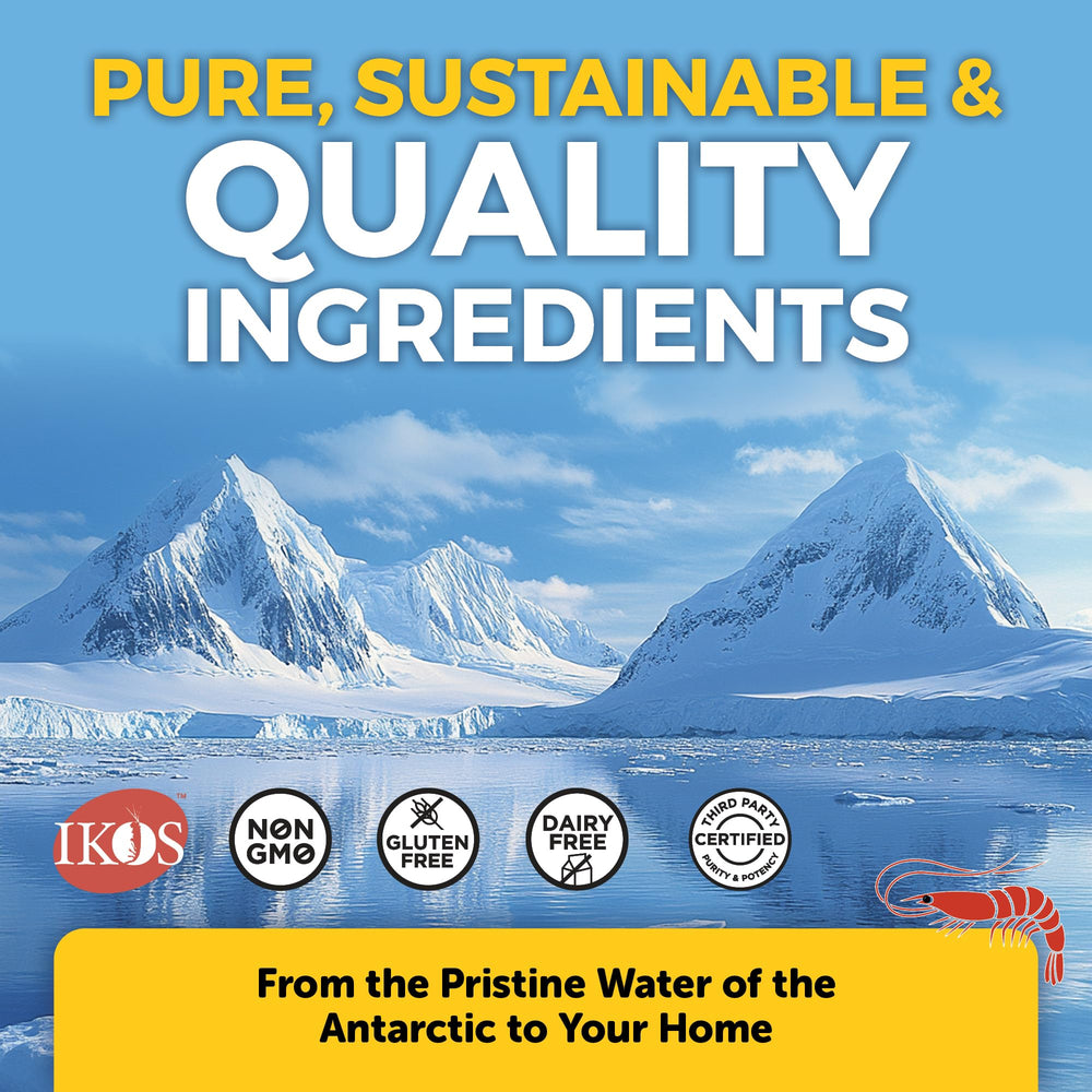 Viva Naturals krill oil capsules highlighting astaxanthin concentration for antioxidant-like support.