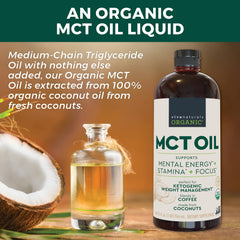 Viva Naturals MCT Oil 32 oz bottle displayed on shelf