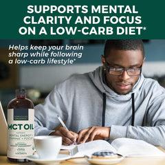 Viva Naturals MCT Oil in coffee for smooth daytime focus