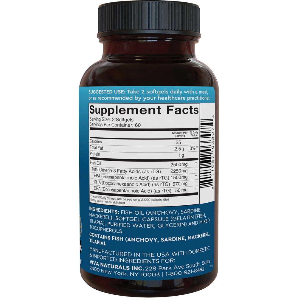 Viva Naturals Omega-3 pescatarian-friendly icon indicates diet compatibility