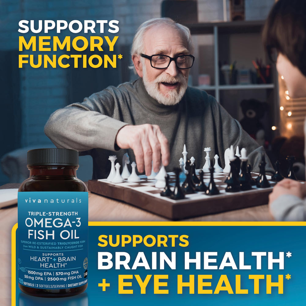 Viva Naturals Omega-3 wild-caught symbol reflects sustainable sourcing practices