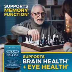Viva Naturals Omega-3 wild-caught symbol reflects sustainable sourcing practices