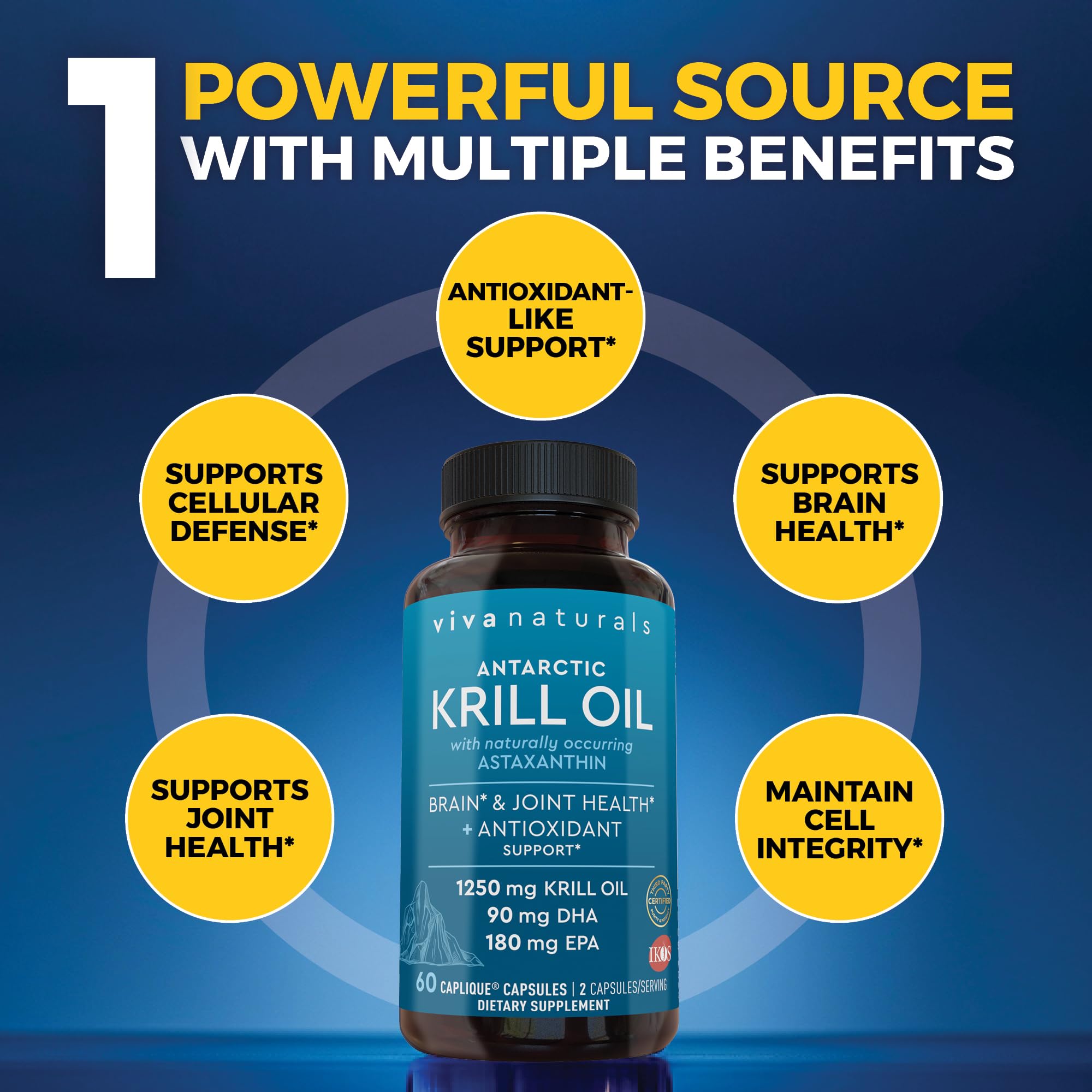 Viva Naturals krill oil capsules emphasize phospholipids to boost absorption.