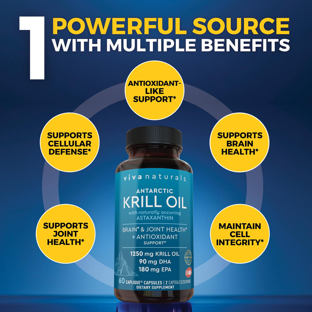 Viva Naturals krill oil capsules emphasize phospholipids to boost absorption.
