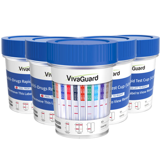 VivaGuard 15-panel kit packaging supports at-home screening.