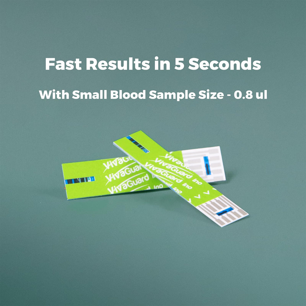 VivaGuard Ino test strip requiring only 0.8 µL sample
