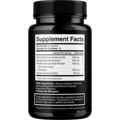 Pill counter arrangement suggesting measured daily intake of Memo Blast