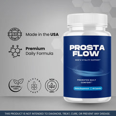 Two-pack display for ProstaFlow highlighting two months of support