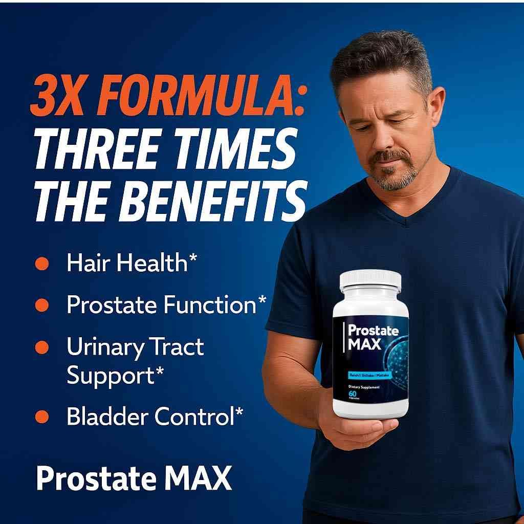 VIVALIS ProstateMax benefits banner conveys ongoing support for comfort
