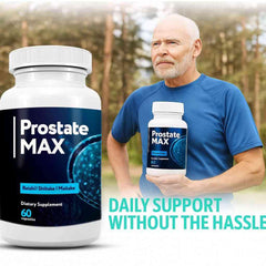 VIVALIS ProstateMax bottle on counter emphasizes convenient daily routine