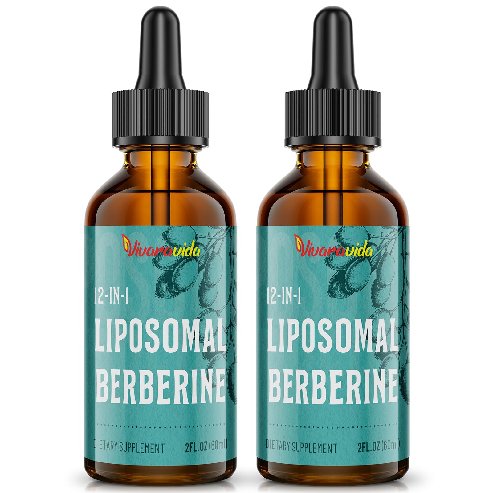 Vivaravida Berberine Drops bottle with liposomal delivery for faster absorption