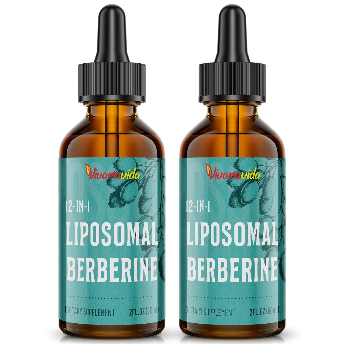 Vivaravida Berberine Drops bottle with liposomal delivery for faster absorption