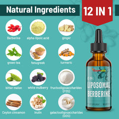 Vivaravida Liposomal Berberine Liquid bottle shows enhanced delivery