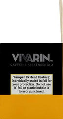 Vivarin brand box with logo emphasizes trusted alertness support.